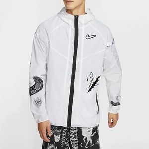 Nike Repel Men’s Wild Run White & Black Zip Up Windbreaker XL